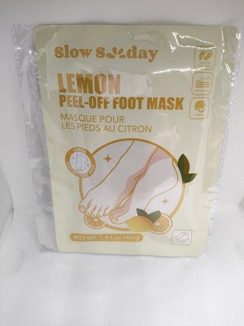 Lemon Peel-Off Foot Mask – Cream Yellow
